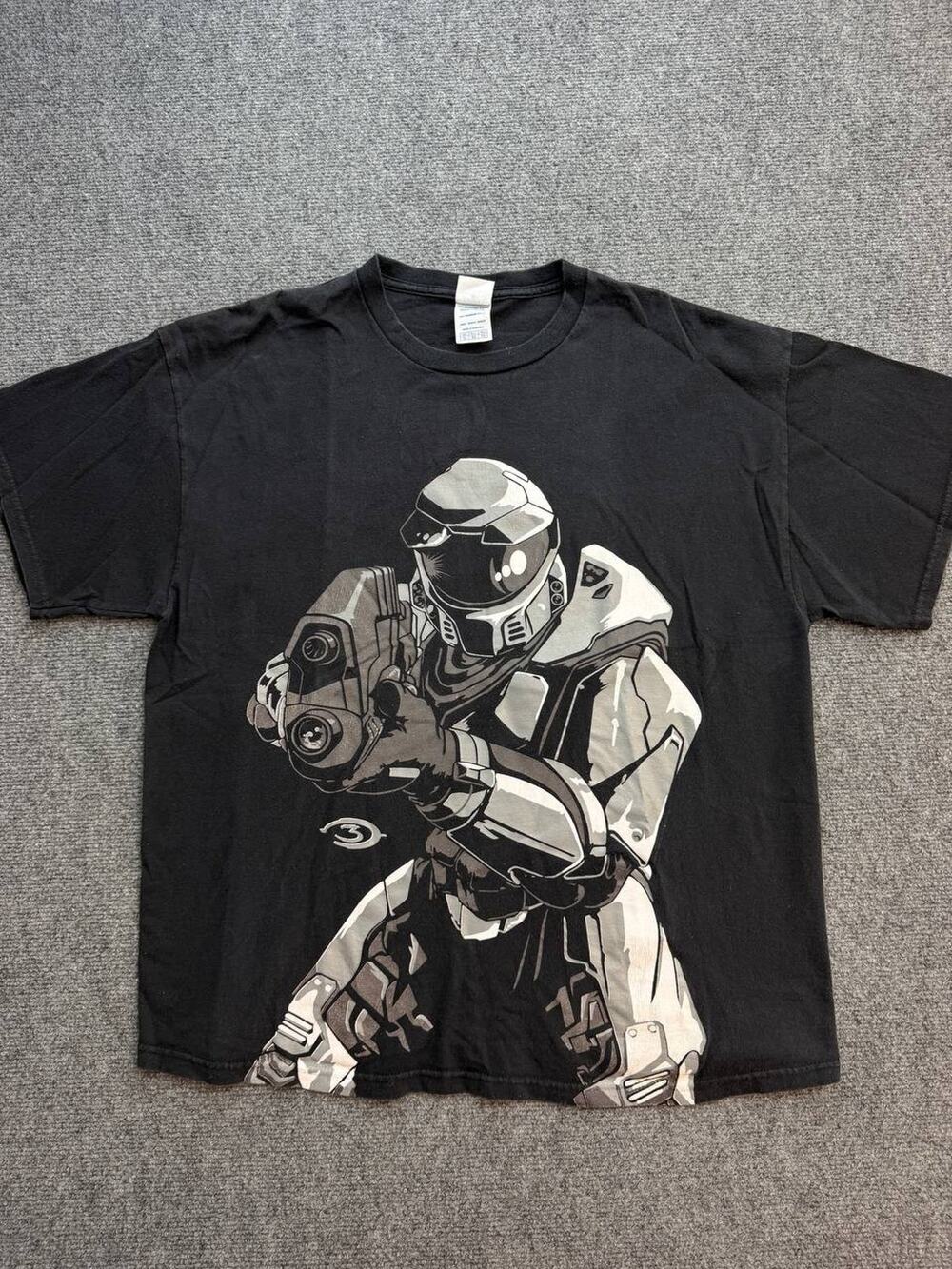 Halo 3 Master Chief Men’s T-Shirt XL Black Delta Pro Weight Gaming Graphic